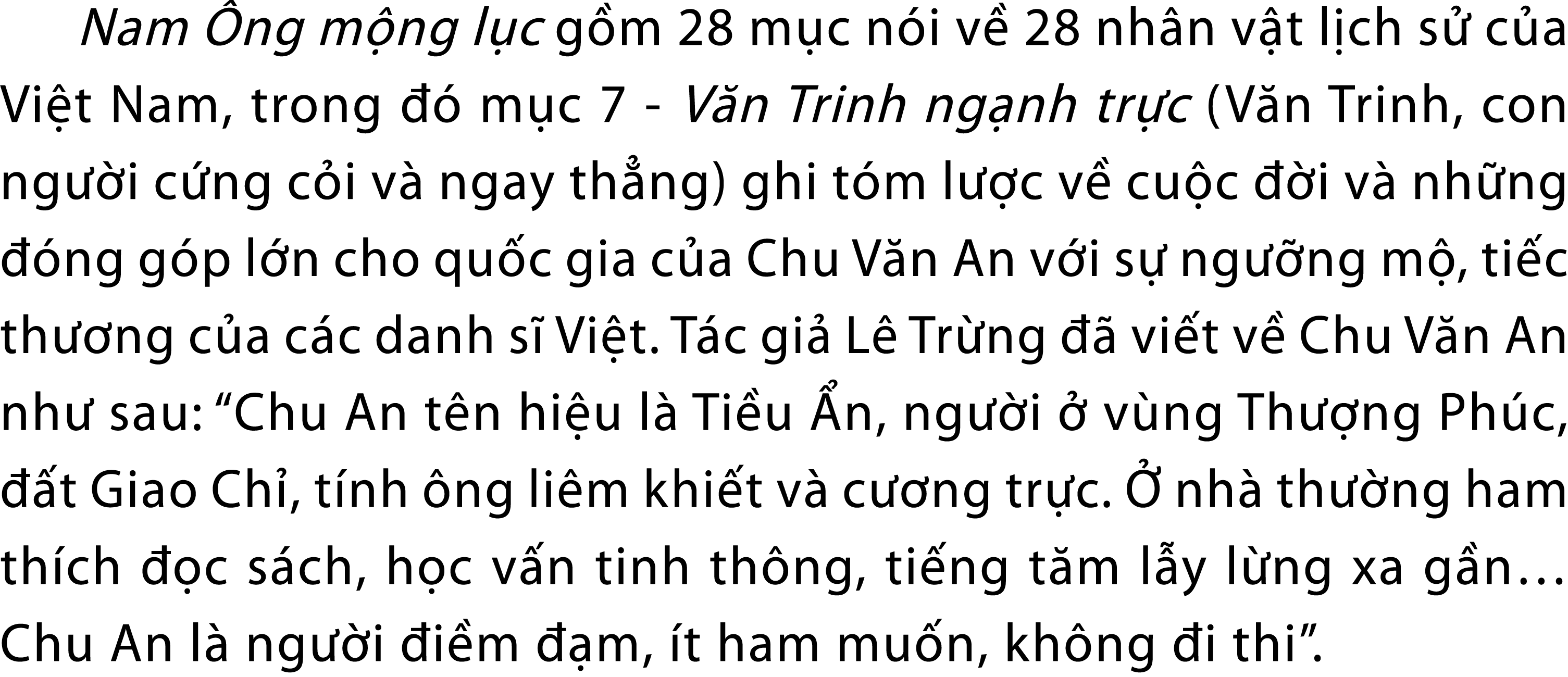 Nam ng m ng l c g m 28 m c n i v  28 nh n v t l ch s  c a Vi t Nam, trong    m c 7 V n Trinh ng nh tr c (V n Trinh, ...