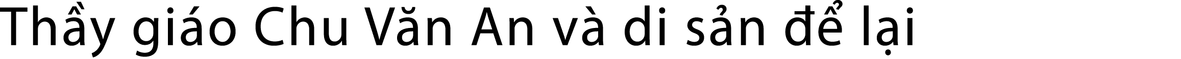 Th y gi o Chu V n An v di s n    l i