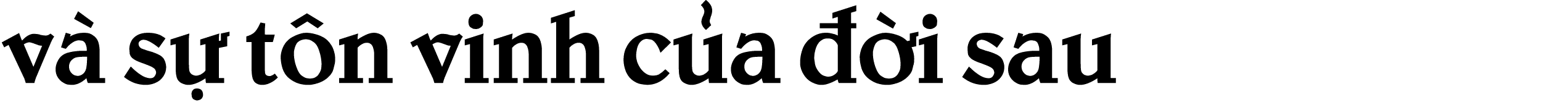 v s  t n vinh c a   i sau