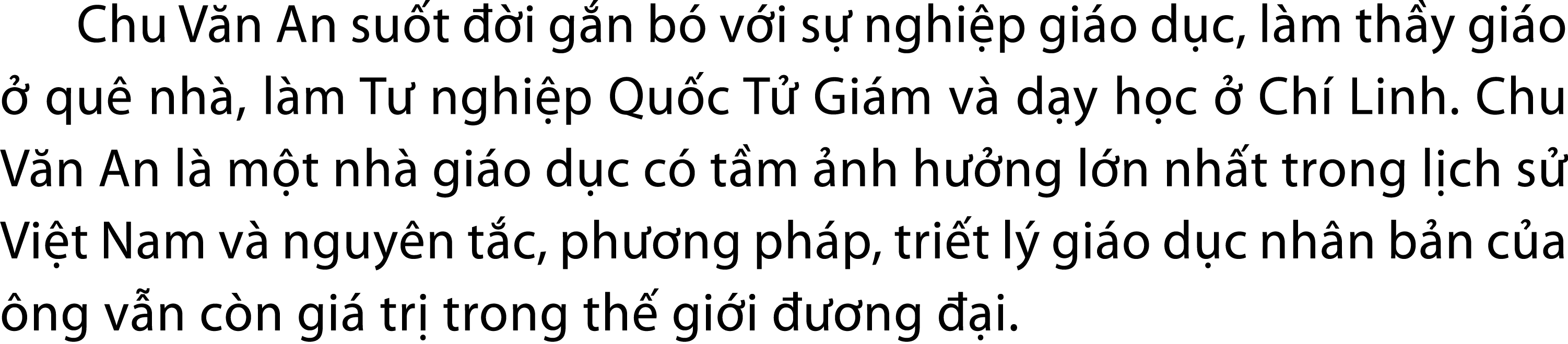 Chu V n An su t  i g n b  v i s  nghi p gi o d c, l m th y gi o   qu  nh , l m T  nghi p Qu c T  Gi m v  d y h c   C...