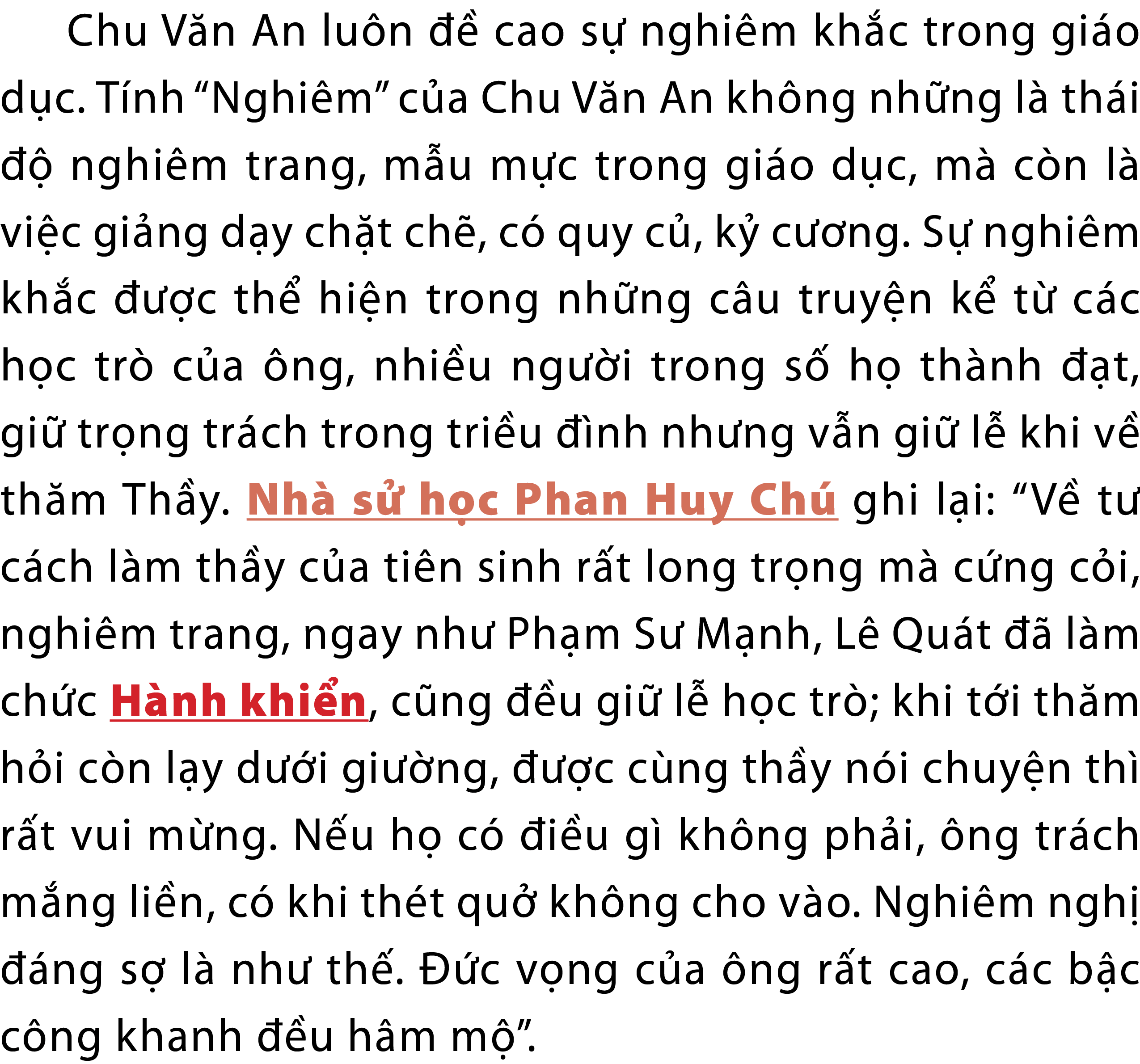 Chu V n An lu n   cao s  nghi m kh c trong gi o d c. T nh “Nghi m” c a Chu V n An kh ng nh ng l  th i    nghi m tran...