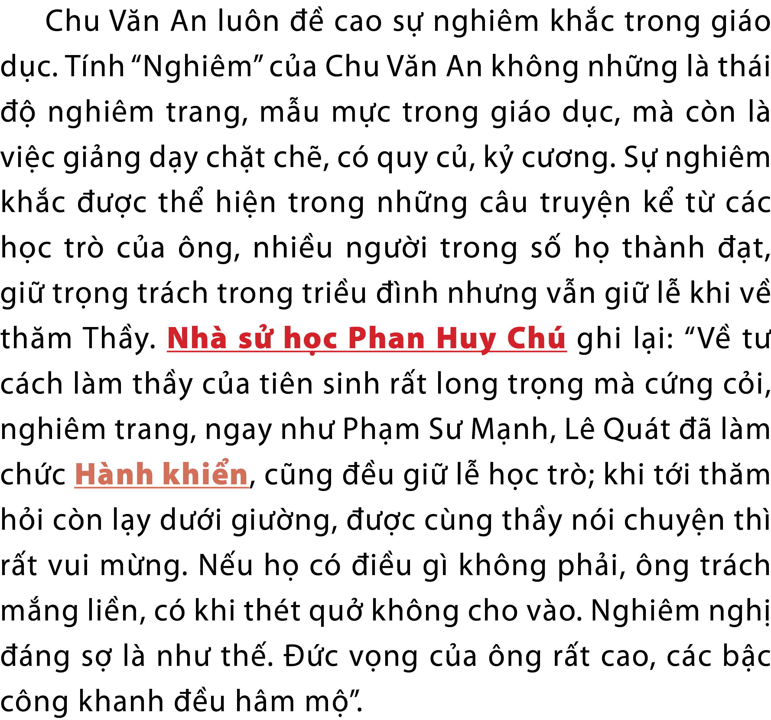 Chu V n An lu n   cao s  nghi m kh c trong gi o d c. T nh “Nghi m” c a Chu V n An kh ng nh ng l  th i    nghi m tran...