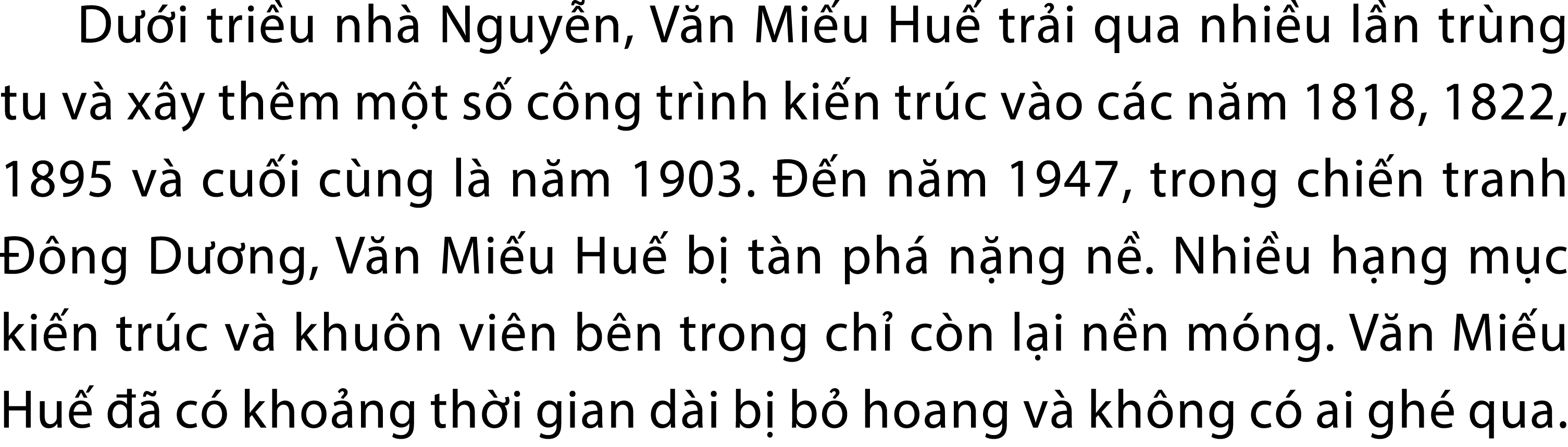 D i tri u nh  Nguy n, V n Mi u Hu  tr i qua nhi u l n tr ng tu v  x y th m m t s  c ng tr nh ki n tr c v o c c n m 1...