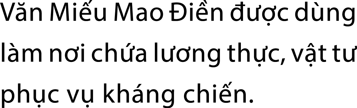 V n Mi u Mao i n    c d ng l m n i ch a l  ng th c, v t t  ph c v  kh ng chi n.