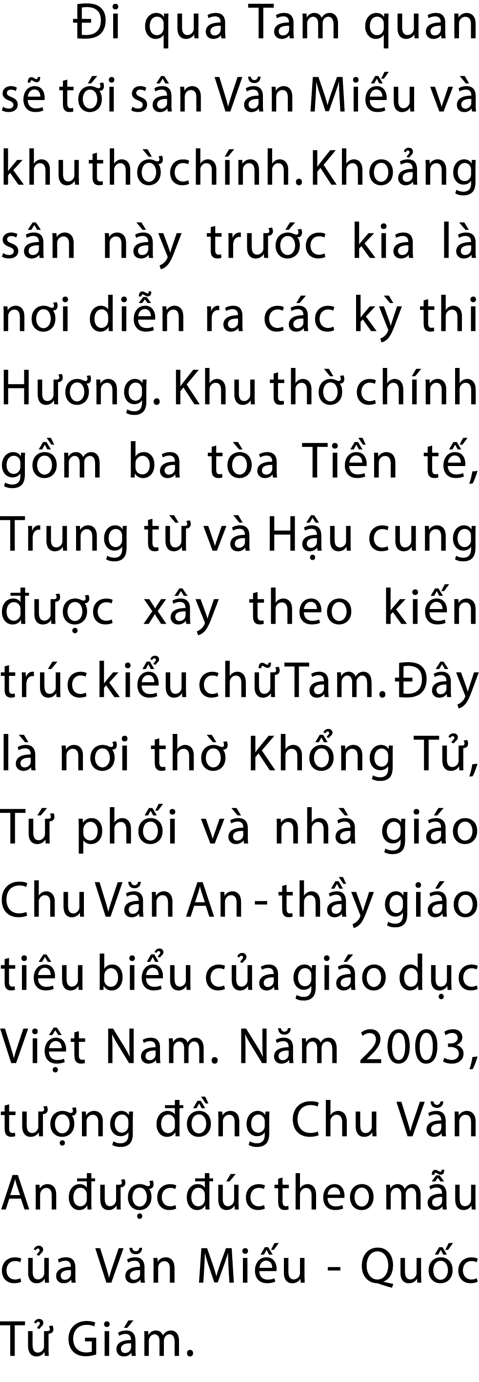  i qua Tam quan s t i s n V n Mi u v  khu th  ch nh. Kho ng s n n y tr  c kia l  n i di n ra c c k  thi H  ng. Khu t...