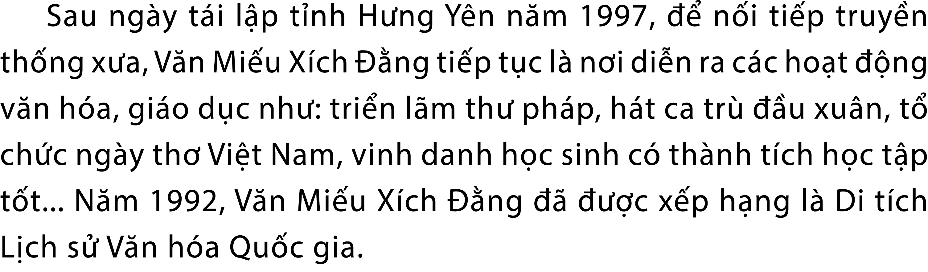 Sau ng y t i l p t nh H ng Y n n m 1997,   n i ti p truy n th ng x a, V n Mi u X ch   ng ti p t c l  n i di n ra c c...