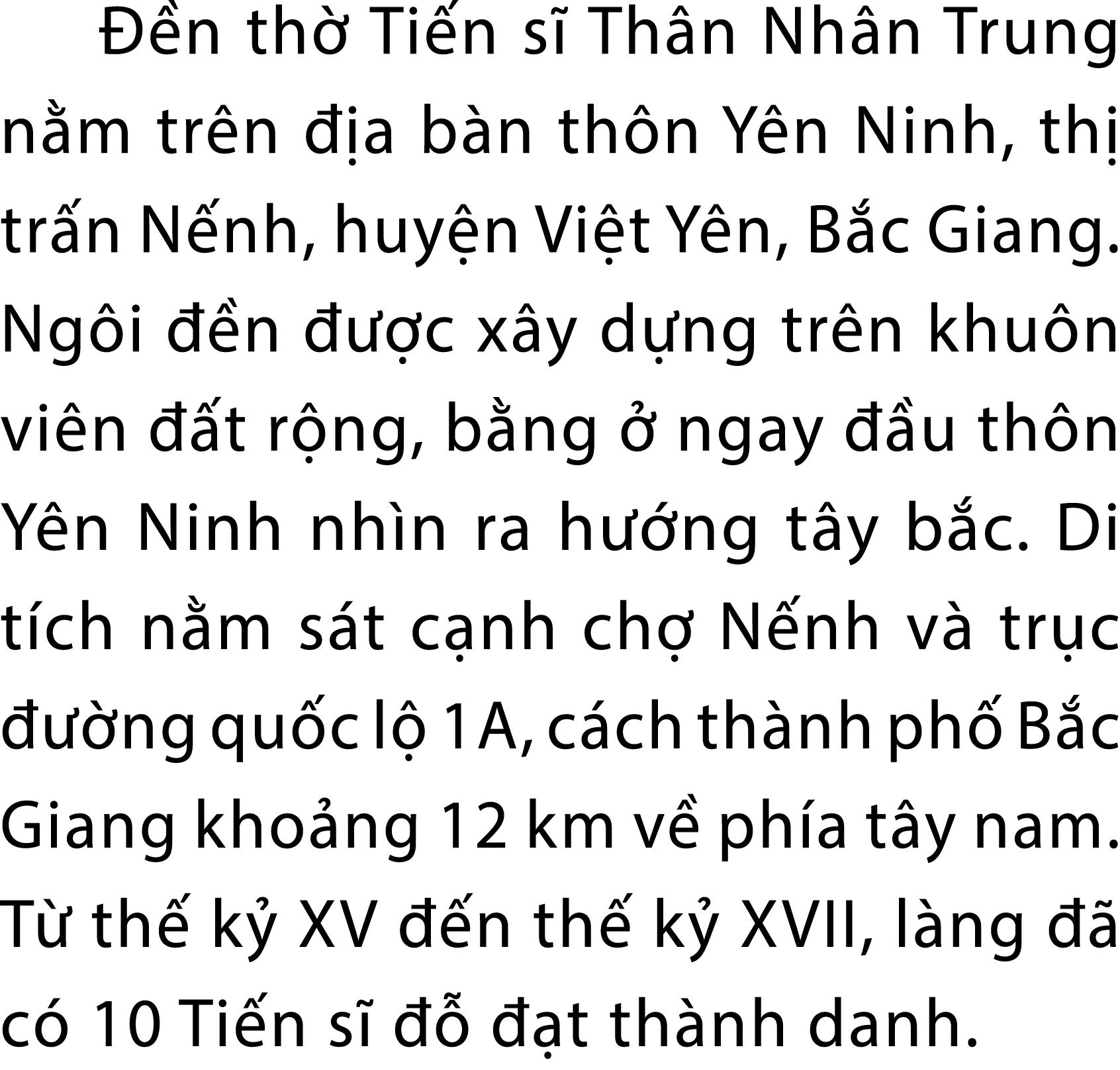  n th  Ti n s  Th n Nh n Trung n m tr n   a b n th n Y n Ninh, th  tr n N nh, huy n Vi t Y n, B c Giang. Ng i   n   ...