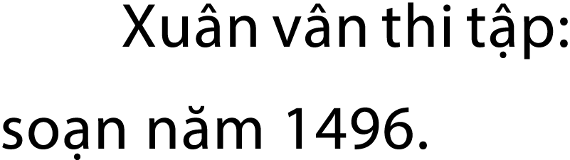 Xu n v n thi t p: so n n m 1496. 