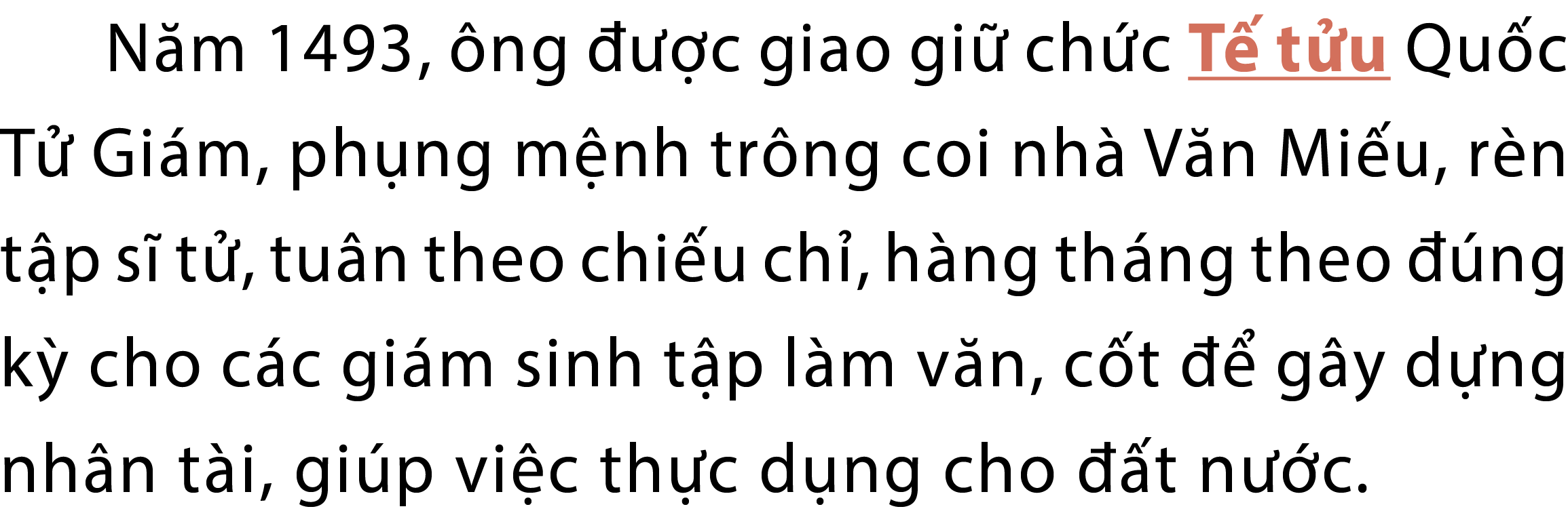 N m 1493, ng    c giao gi  ch c T t u Qu c T  Gi m, ph ng m nh tr ng coi nh  V n Mi u, r n t p s  t , tu n theo chi ...