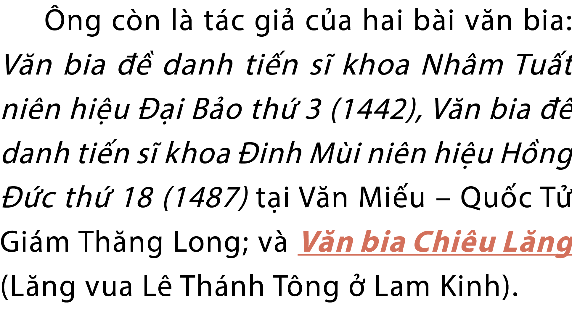  ng c n l t c gi  c a hai b i v n bia: V n bia    danh ti n s  khoa Nh m Tu t ni n hi u   i B o th  3 (1442), V n bi...